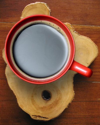 Blue Horse gentle giant on breakfast table lifestyle scene enhancing morning routine