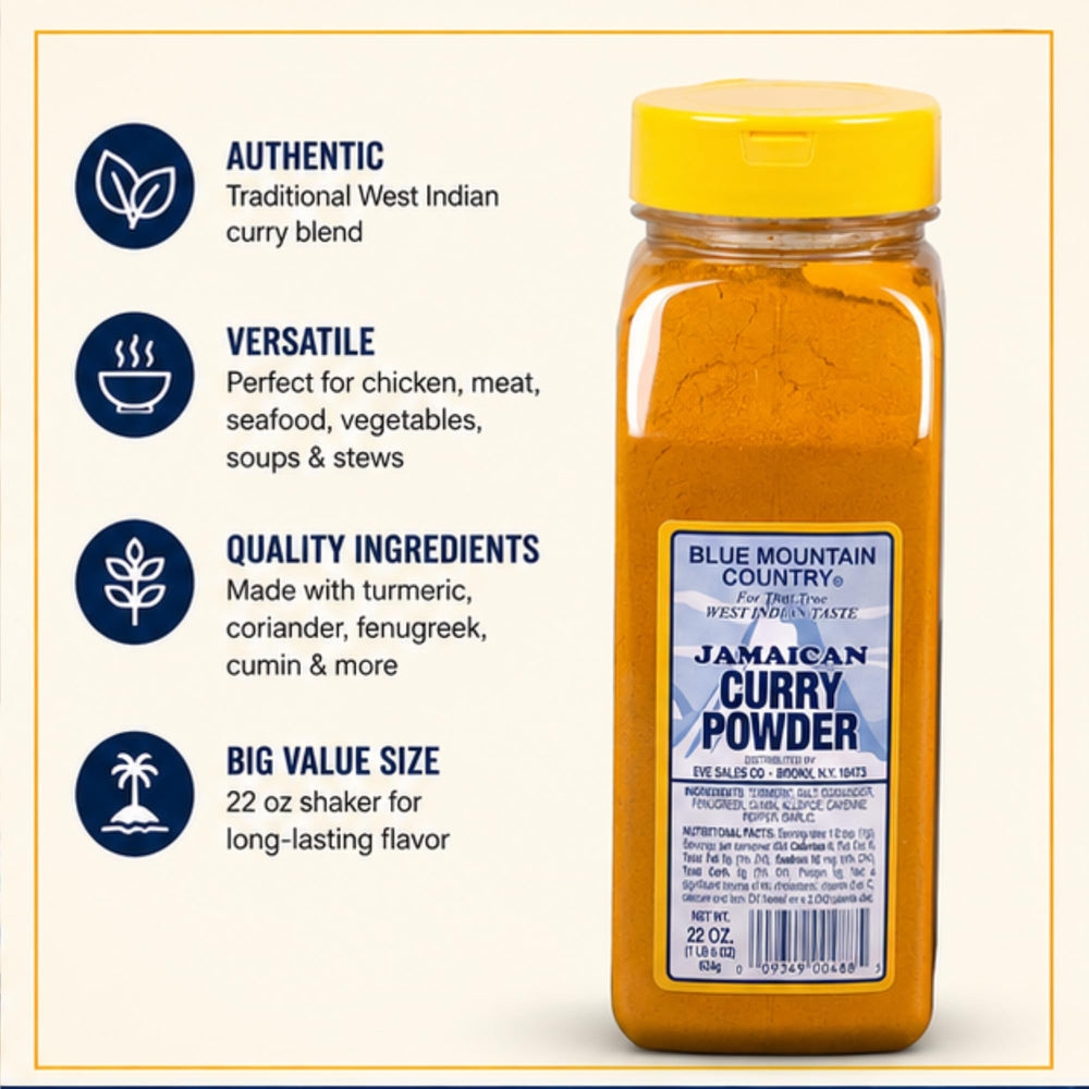 Blue Mountain Country curry stirred into a stew pot for deeper savory color