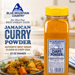 Close-up of Blue Mountain Country curry powder texture for rich color and aroma