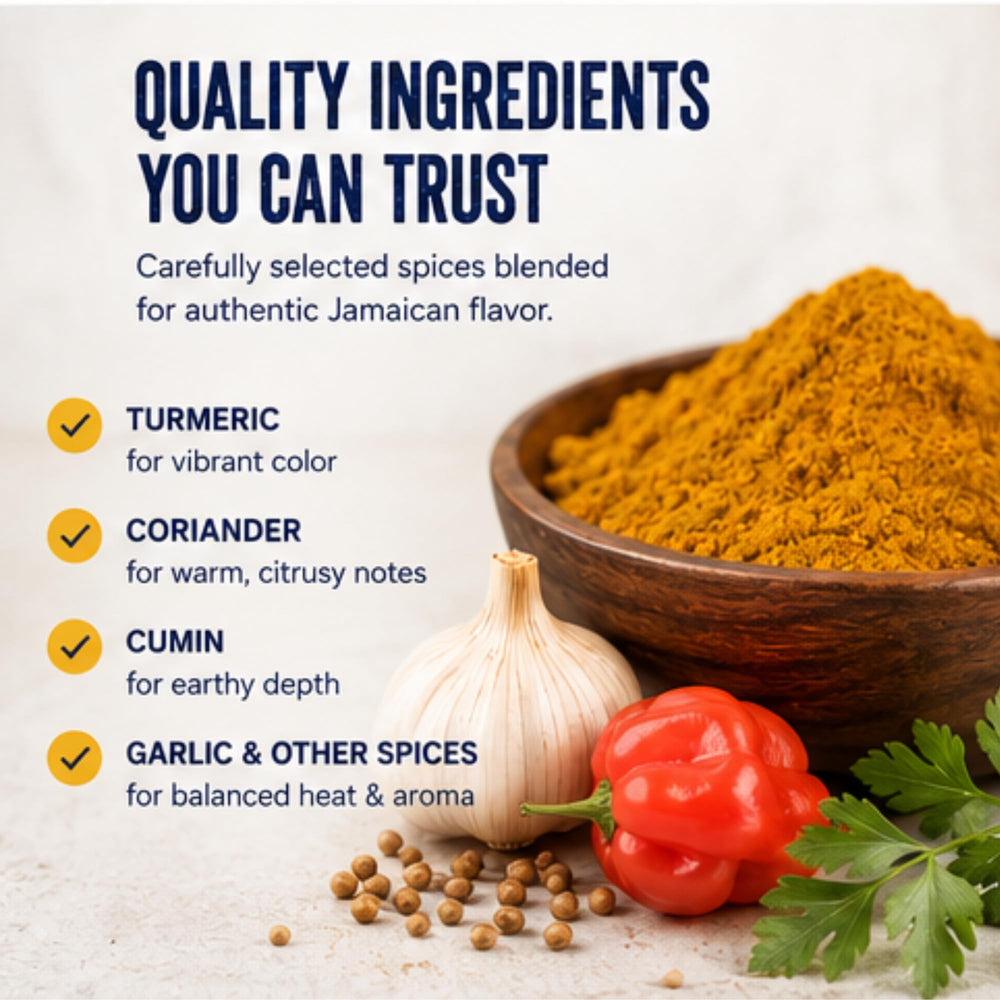 Blue Mountain Country curry-seasoned rice side dish with appetizing golden hue
