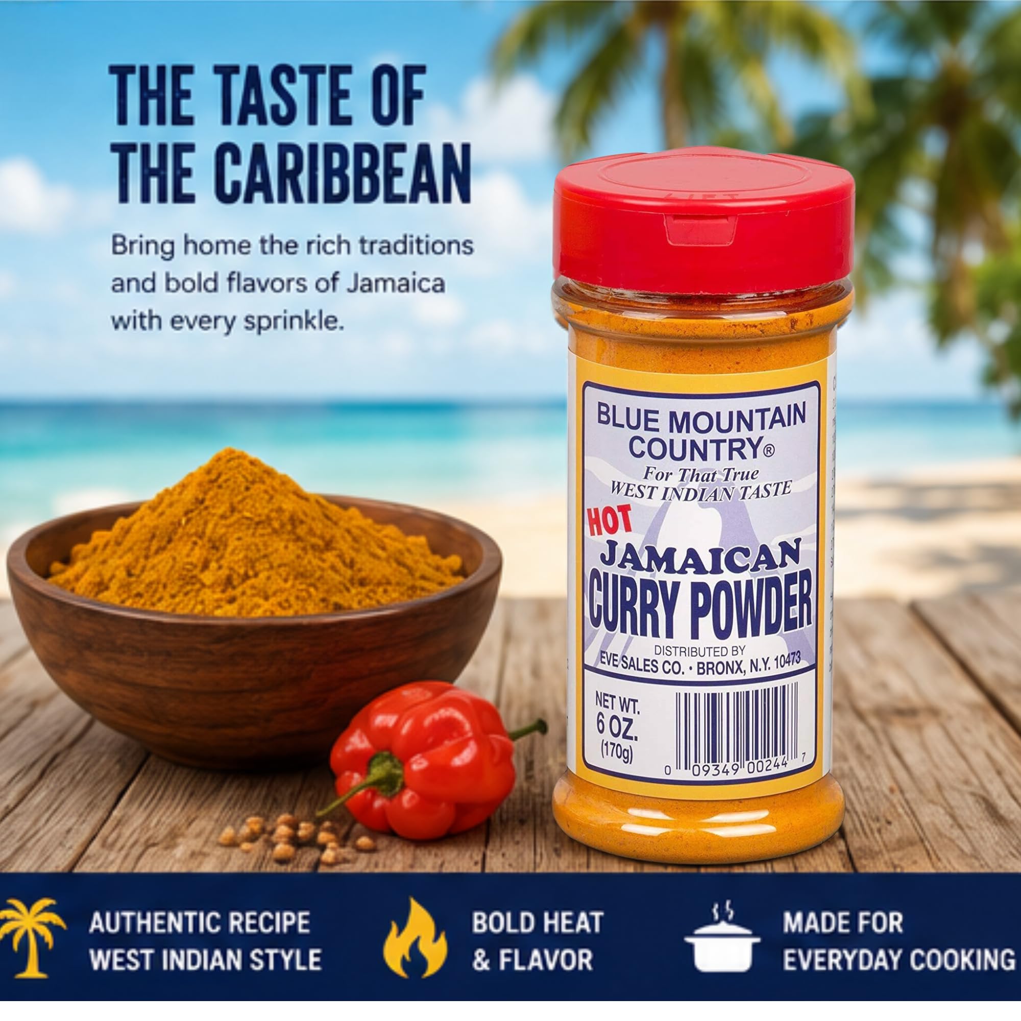 Blue Mountain Country curry sprinkled on grilled chicken adding spicy crust