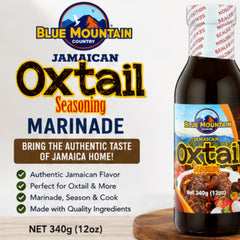 Blue Mountain Country marinated oxtail on platter showcasing rich caramelized flavor benefit