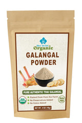 Blue Orchid Organic galangal powder jar front view for pantry flavor