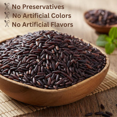 Blue Orchid cooked riceberry bowl showcases color and firm texture