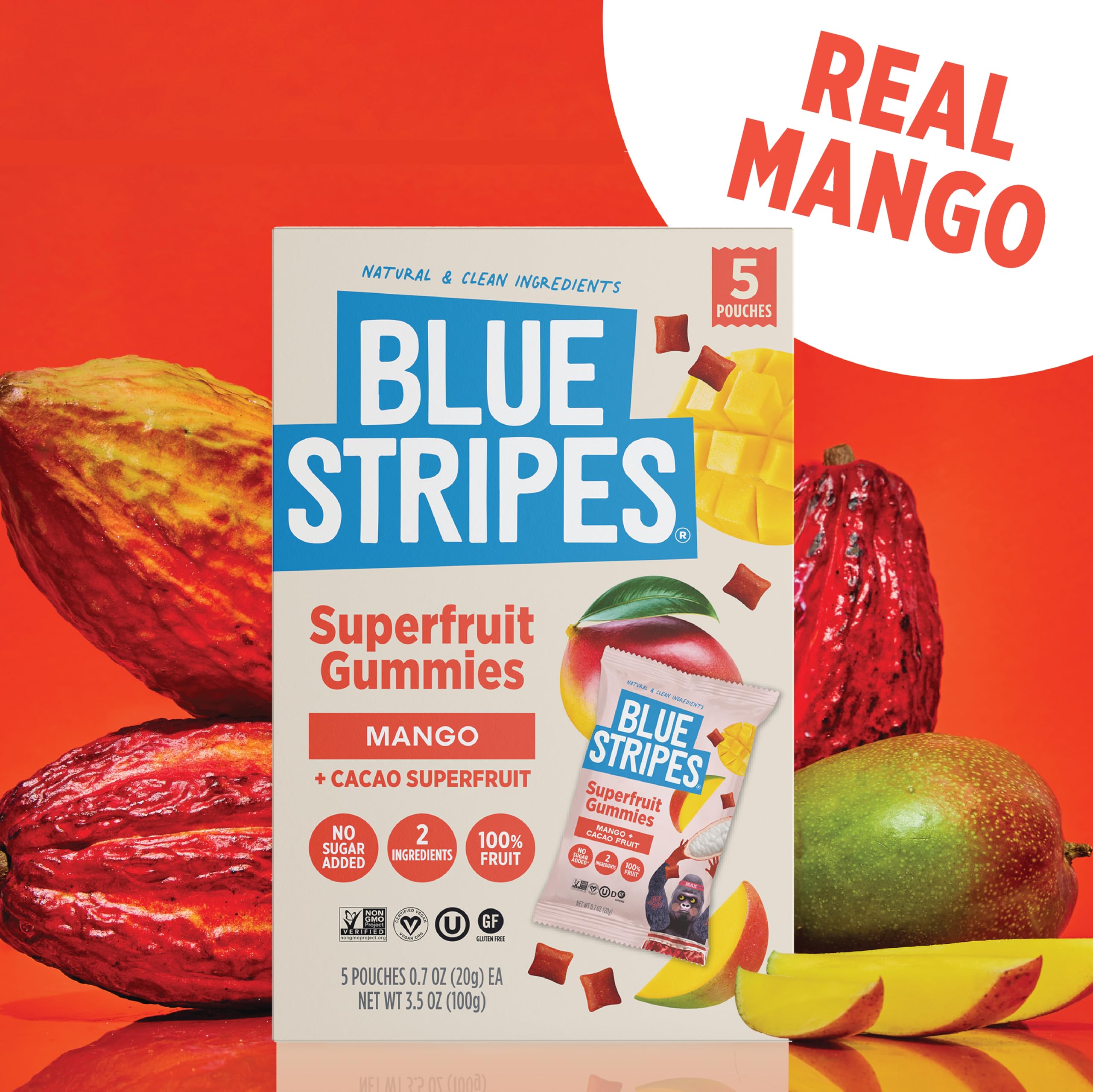 Blue Stripes pouch inside a lunchbox to show school or work snack convenience