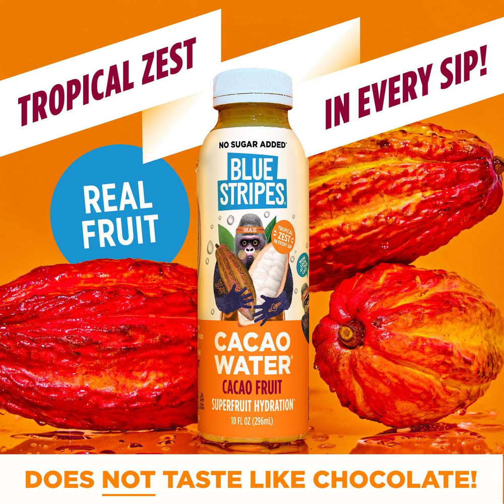 Blue Stripes can blended into smoothie illustrating versatile mixing options