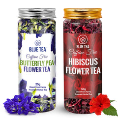 BLUE TEA front packaging combo jar showing product and reusable storage benefit