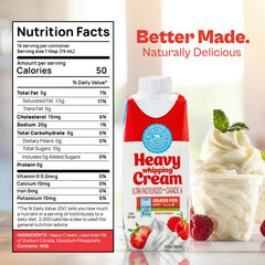 Blue Valley cream pouring from open carton to show easy use