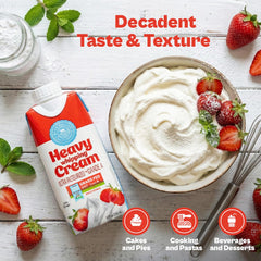 Blue Valley whipped cream texture close-up demonstrating smooth peaks