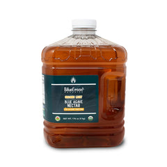BLUEGREEN one-gallon bottle front view showing product and benefit: bulk organic sweetener
