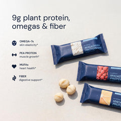 Blueprint Bryan Johnson white cocoa bar torn open to show creamy interior and nut pieces