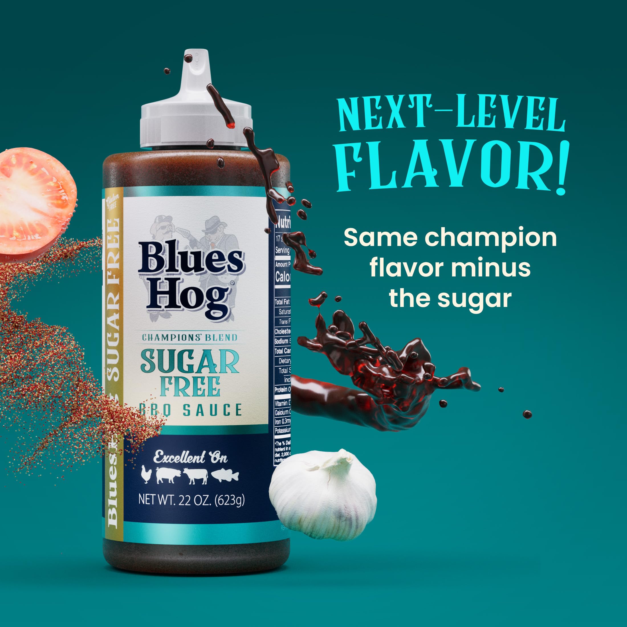 Blues Hog pouring glaze on wings illustrating easy application and flavor