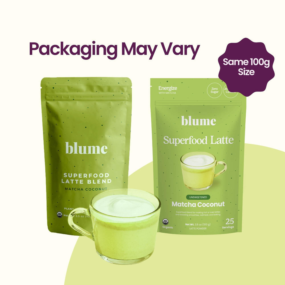 Blume matcha powder close-up texture highlighting micro-ground smoothness for absorption