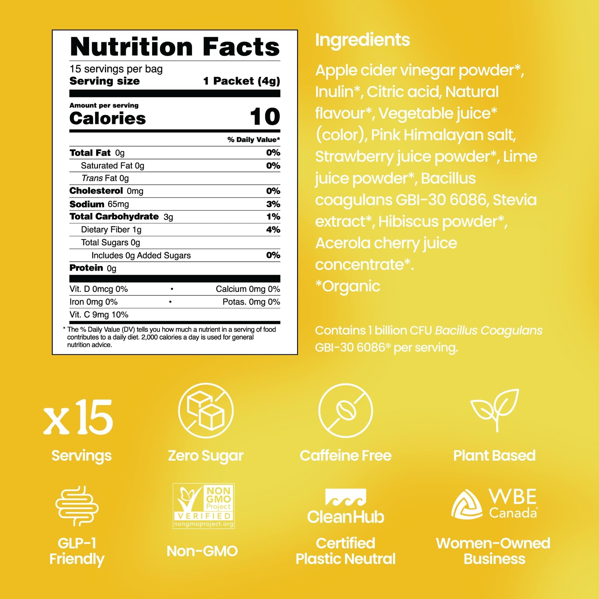 Close-up of a Blume SuperBelly single stick packet highlighting convenient single-serve use