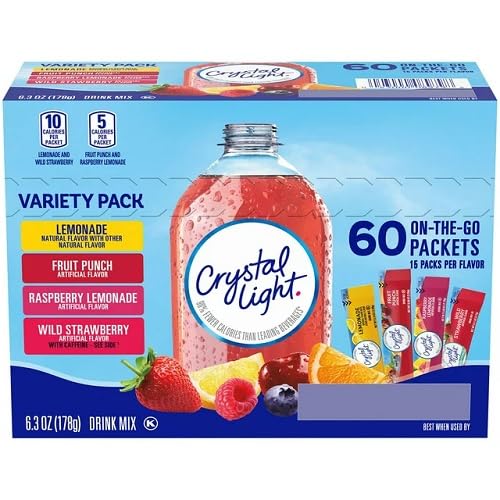 Blunon Crystal Light 60-count front package view showing variety pack convenience