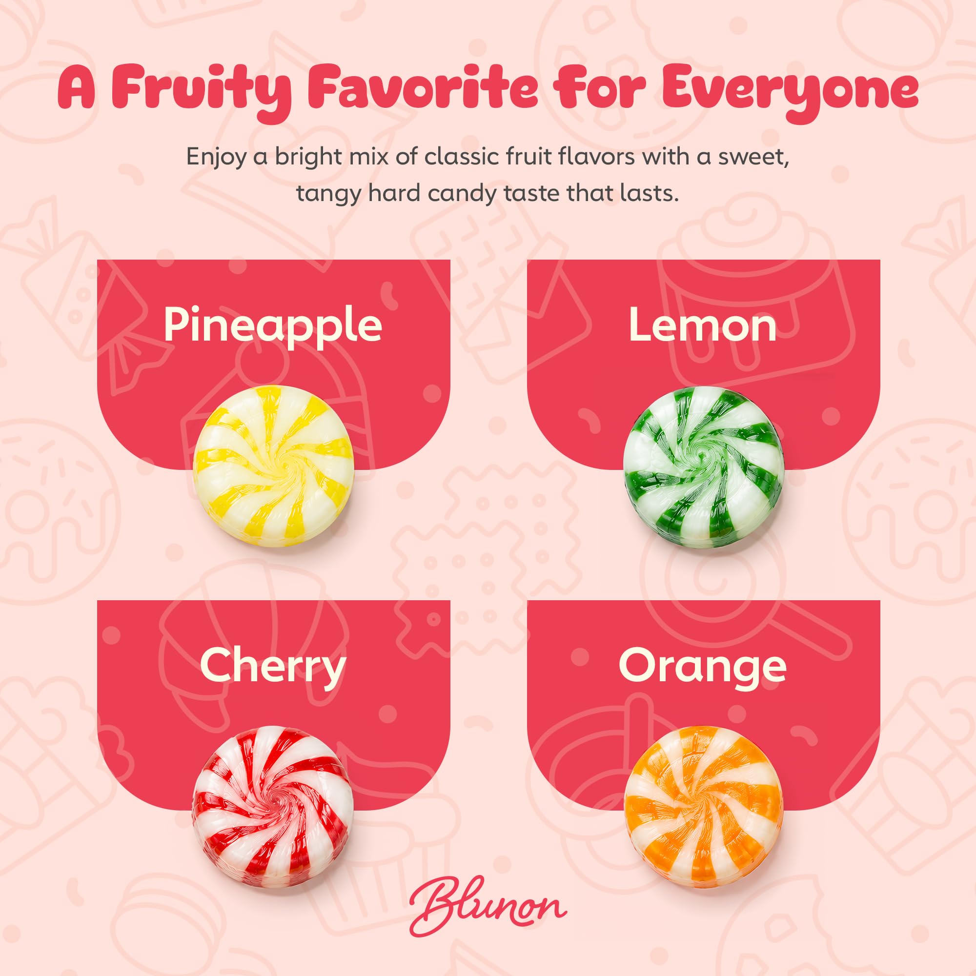 Blunon texture and color detail of fruit candies illustrating vibrant flavors