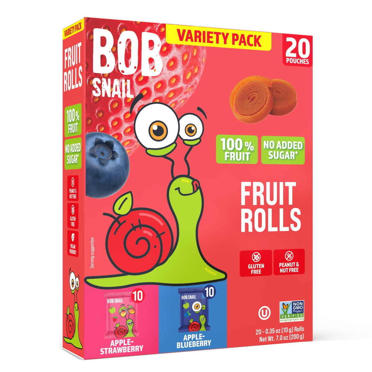 Bob Snail front packaging showing product and family-friendly benefit