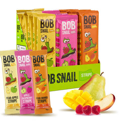 Bob Snail front packaging showing 30-pack and flavor variety with convenience benefit