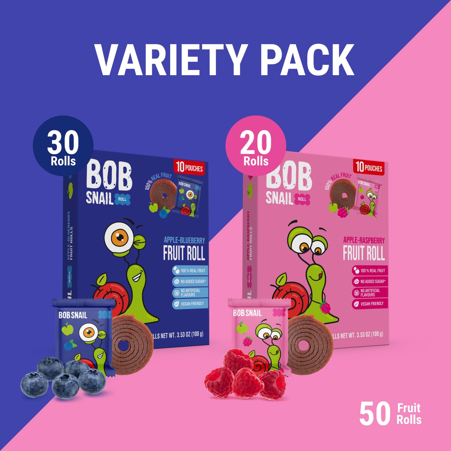 Bob Snail individual roll unwrapped ready to eat for convenient snacking
