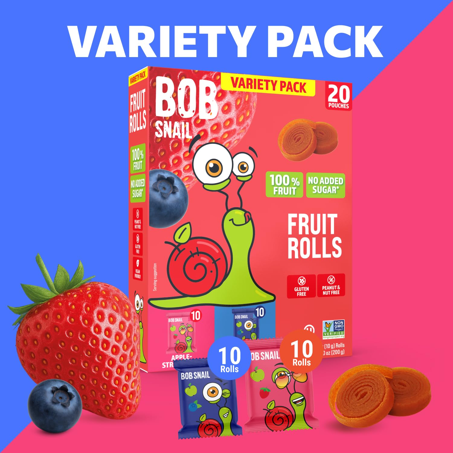 Bob Snail label and ingredients panel showing natural fruit transparency