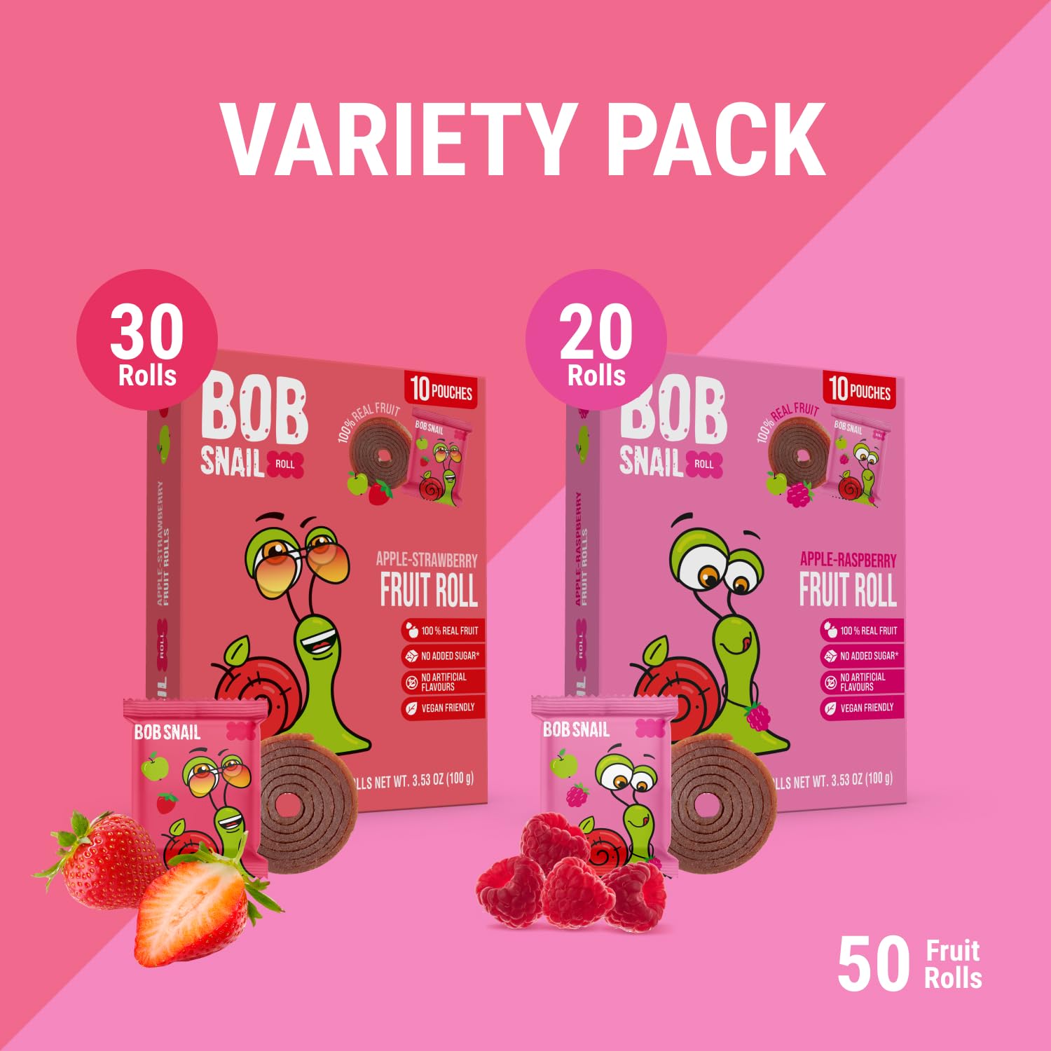 Bob Snail fruit rolls tucked inside a school lunchbox for easy packing