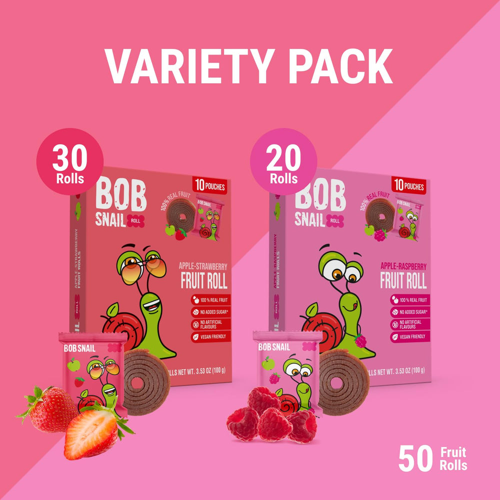 Bob Snail fruit rolls tucked inside a school lunchbox for easy packing