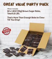 BOBA FIDE open packet with brown sugar soaked tapioca pearls ready to use