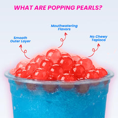 BOBAVIDA close-up of popping boba pearls highlighting glossy texture and juice-filled centers for eye-catching bites