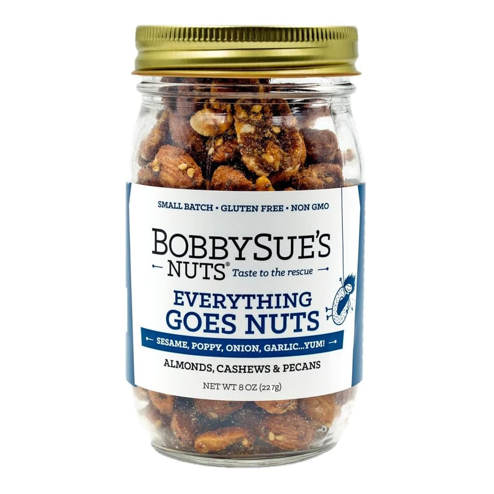 BobbySue's front jar shot showing label and resealable lid, highlights convenience