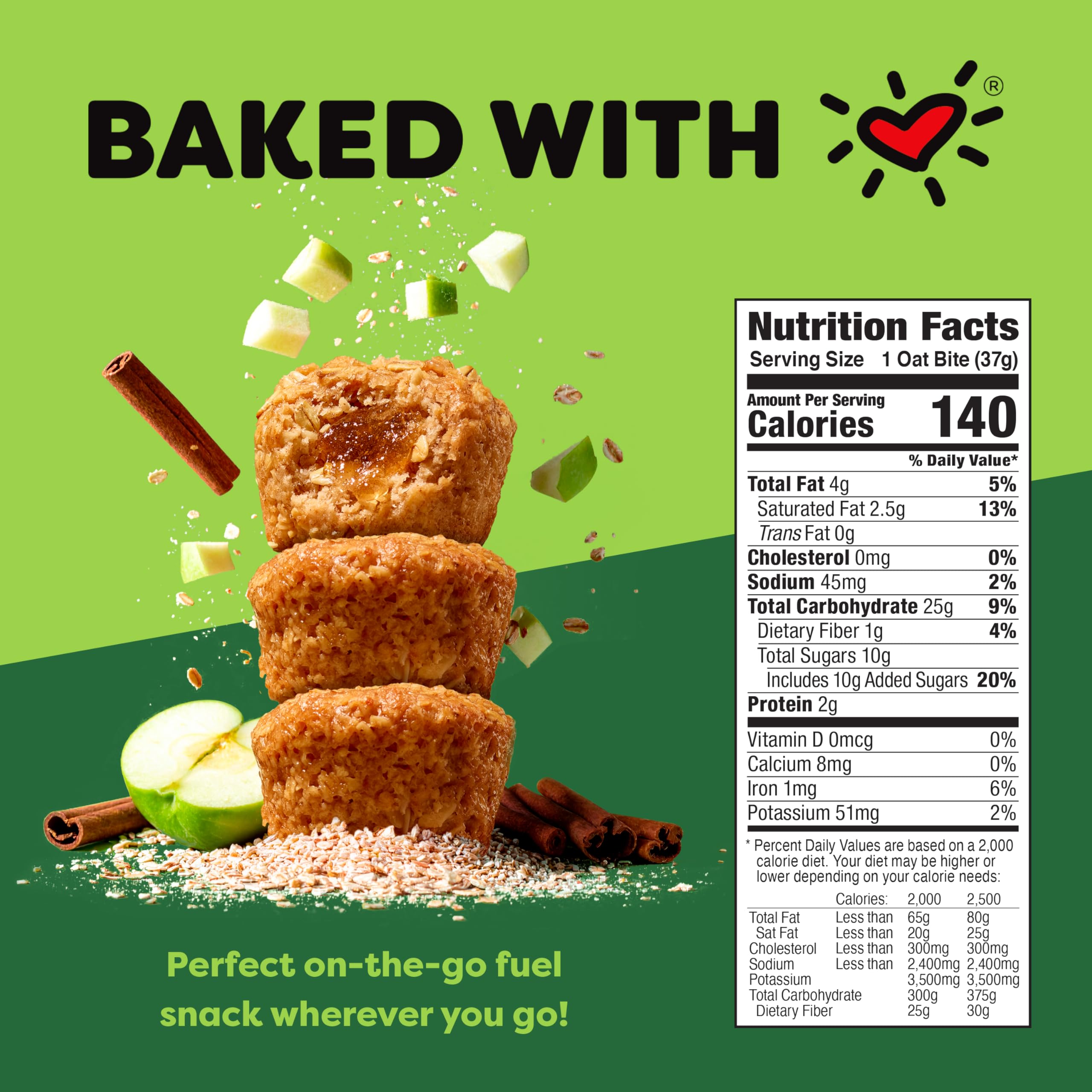 Bobo's single unwrapped bite displayed for grab-and-go convenience
