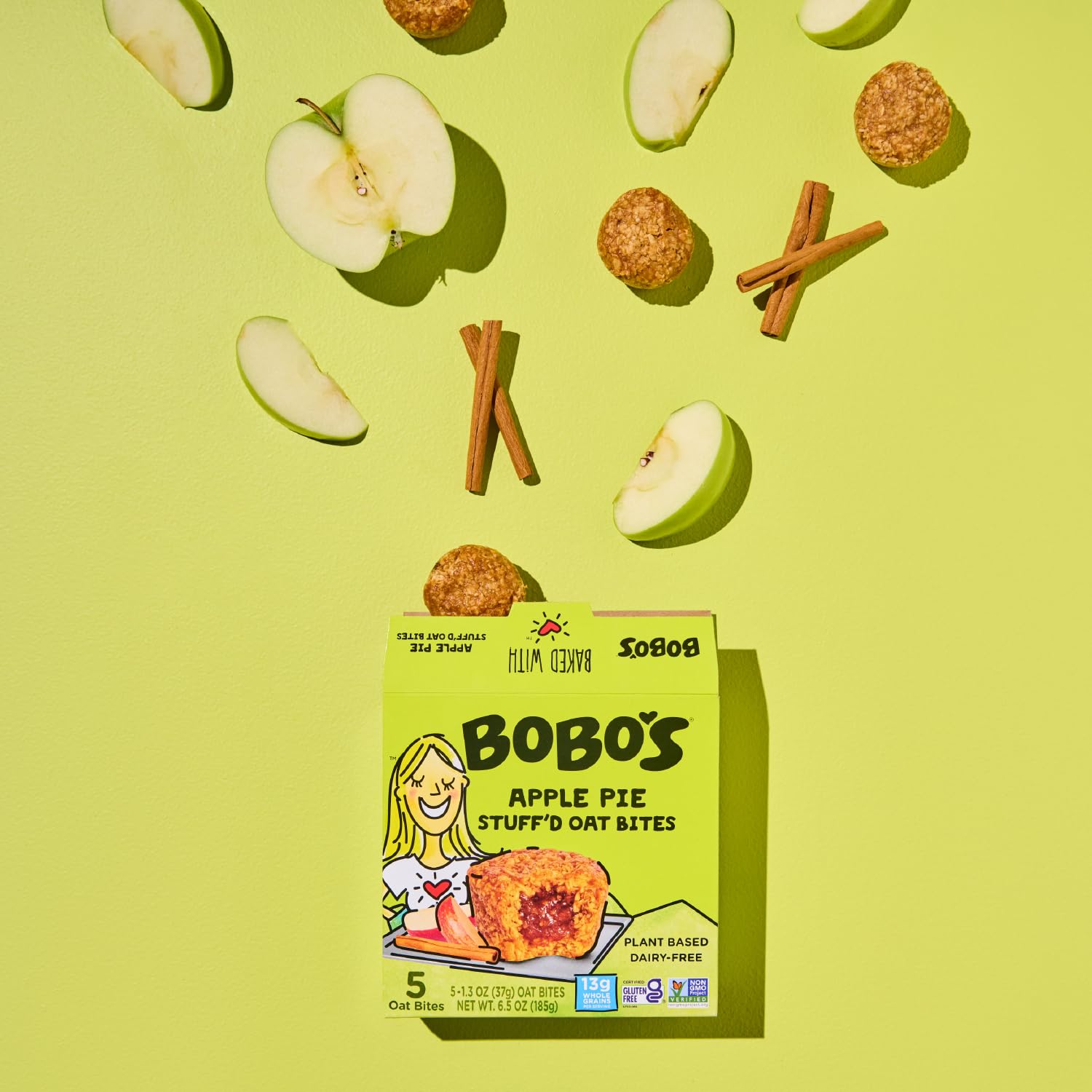 Bobo's bite in hand for size reference and easy snacking
