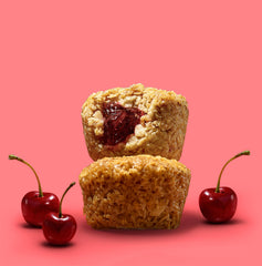 Bobo's individually wrapped Cherry Pie bite ready to grab for convenience