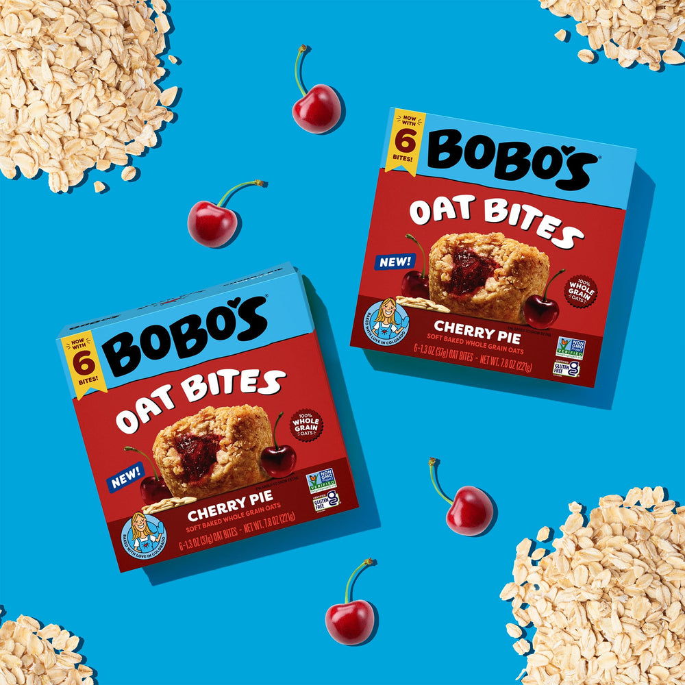 Bobo's bites in a packed lunchbox showing easy lunch prep benefit
