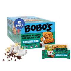 Bobo's front packaging showing flavor and 12-count convenience