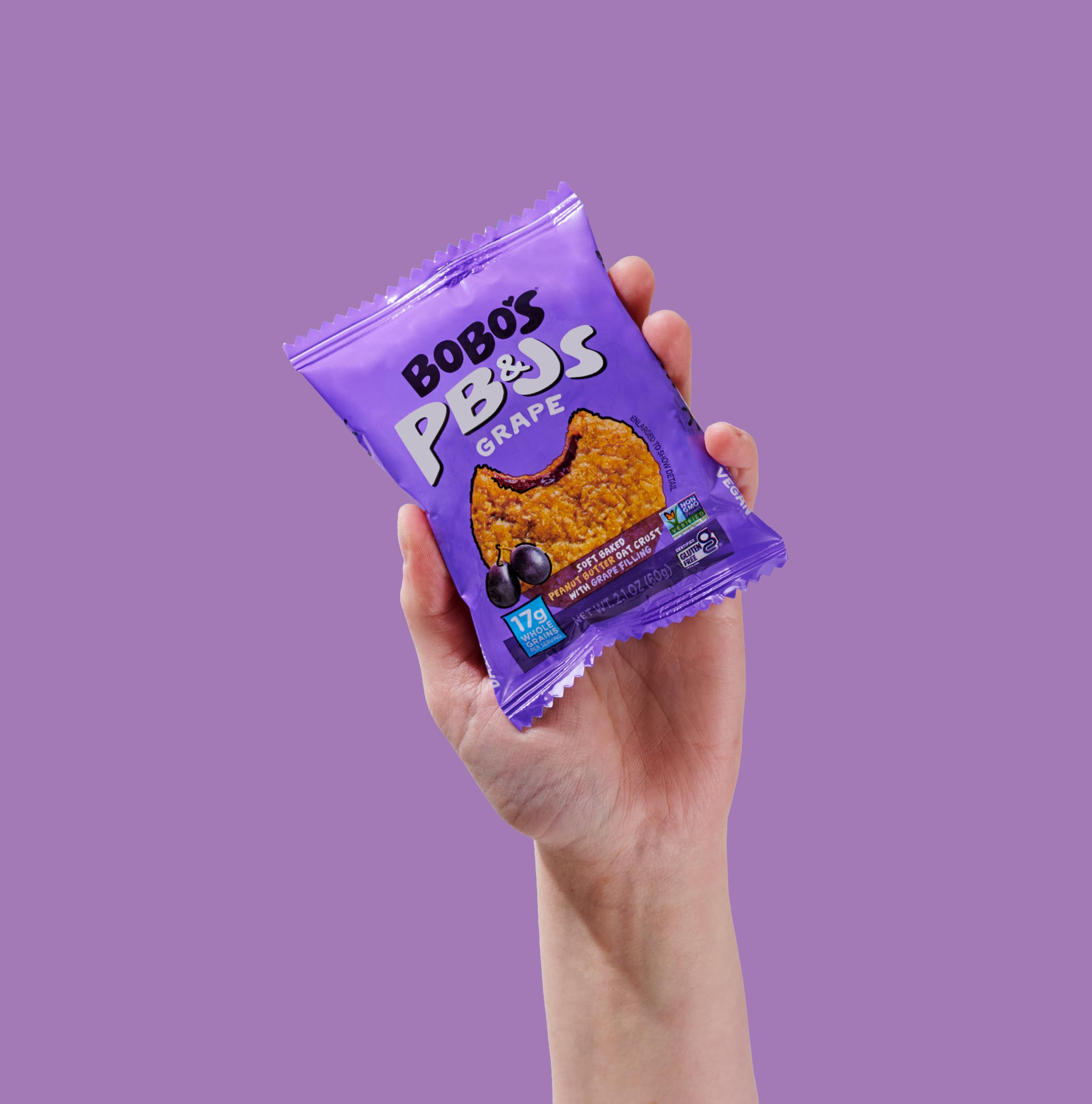 Bobo's packaging nutrition and certifications label for dietary clarity