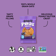 Single Bobo's oat bar unwrapped with visible peanut butter flavor