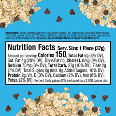 Single Chocolate Chip oat bite broken open, Bobo's flavor and soft interior visible