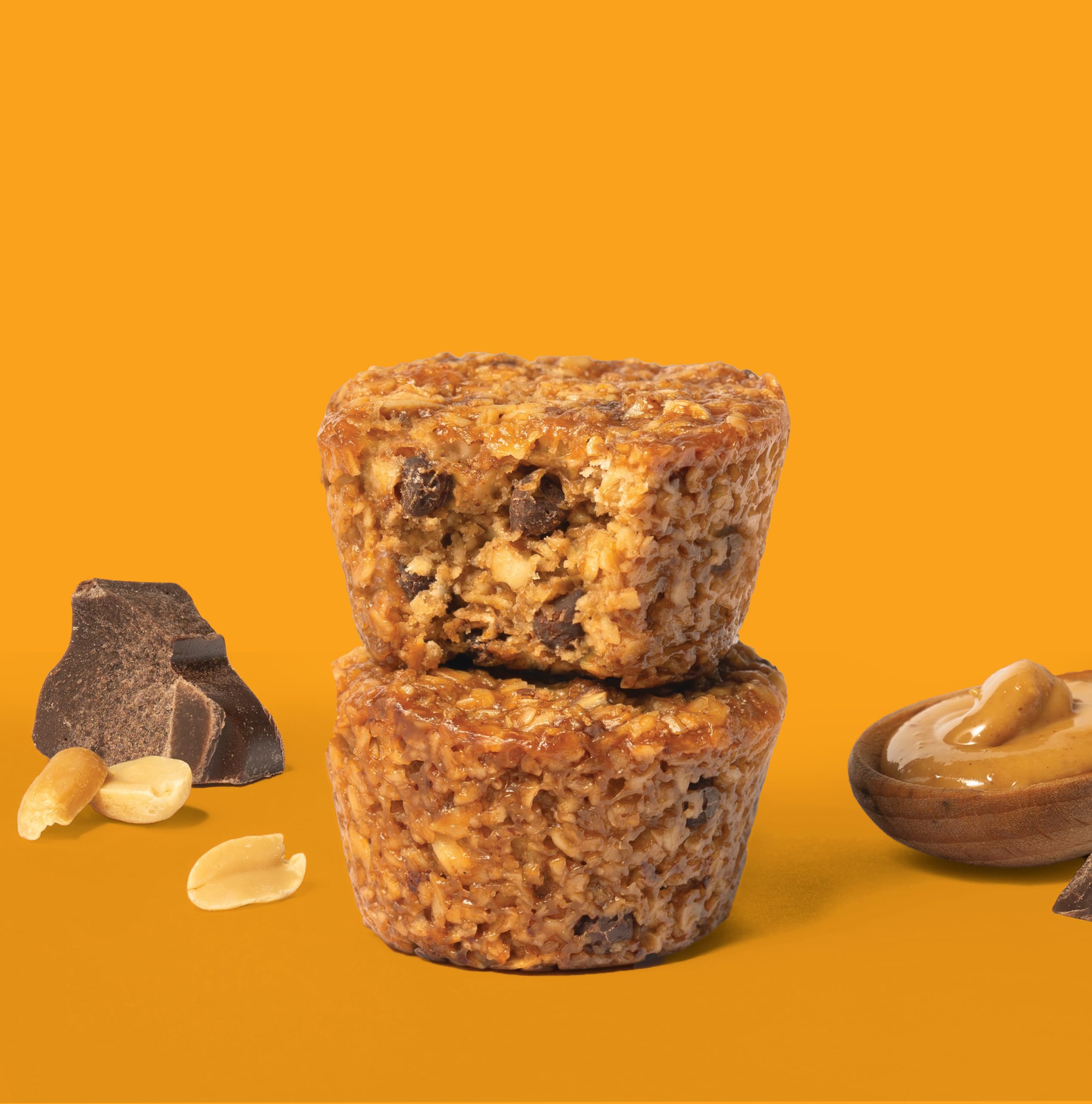 Close-up of Bobo's oat bite texture highlighting whole grain oats and chewiness