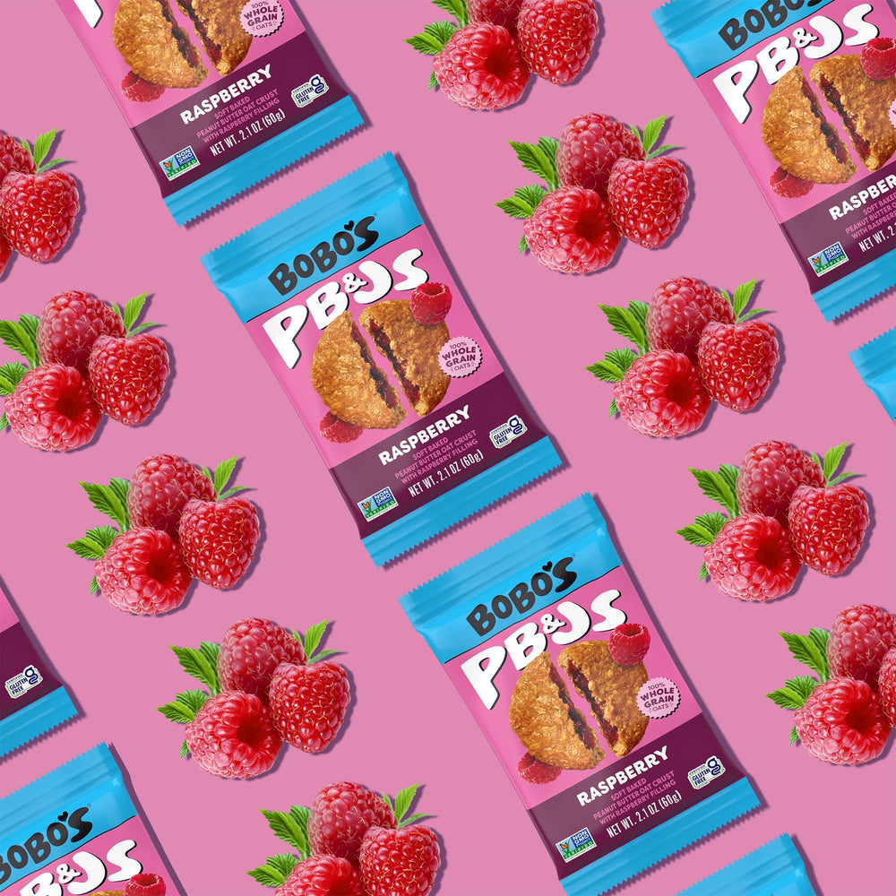 Bobo's bar placed in a school lunchbox suggesting kid-friendly packed lunch option