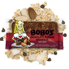 Bobo's bar beside coin and bottle showing portion size and portability