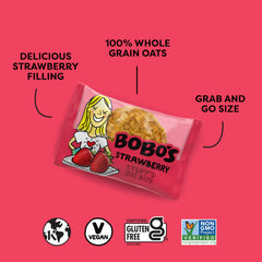 Bobo's close-up of strawberry filling highlighting fruity taste and softness