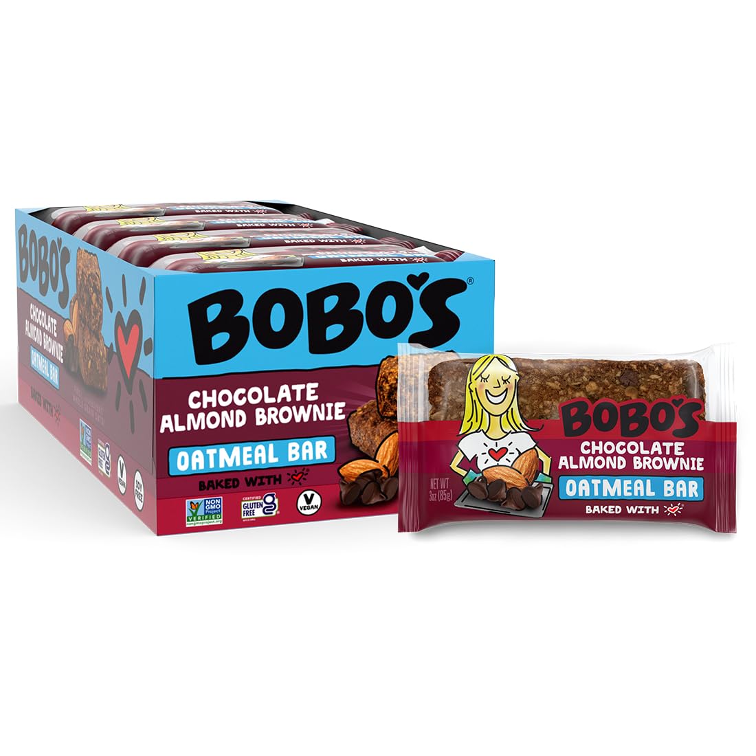 Bobo's close-up of chewy oat texture highlighting whole-grain benefit