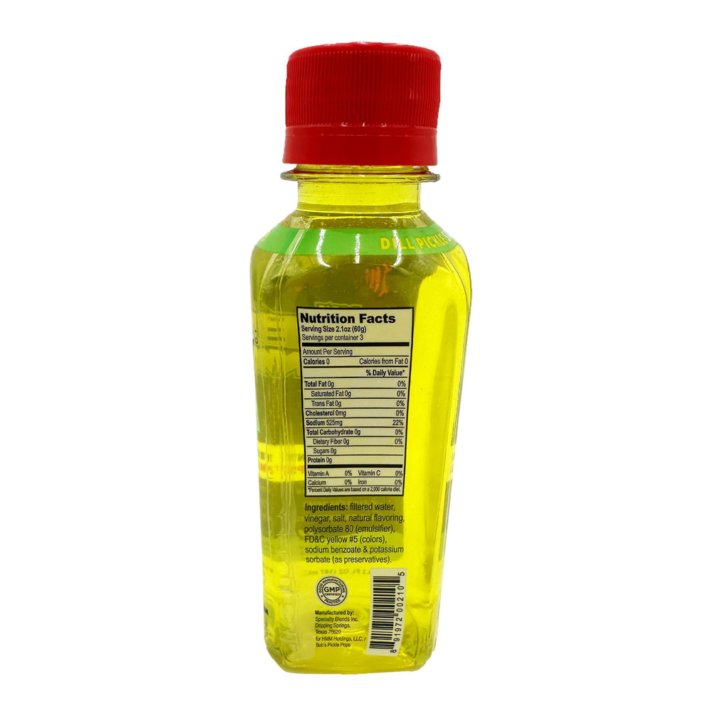 bobs pickle pops close-up label highlighting dill flavor and sugar-free ingredients benefit
