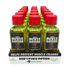 bobs pickle pops front packaging showing 18 bottle case and quick hydration benefit