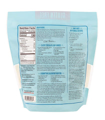 Bob's Red Mill close-up of label showing gluten-free certification and clarity