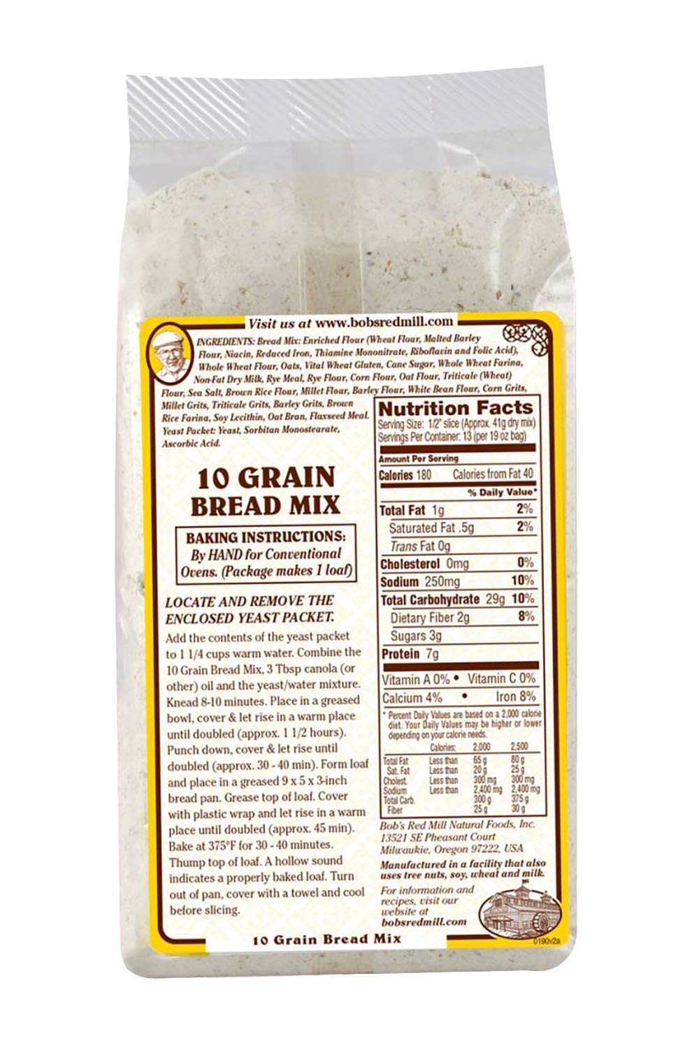 Bob's Red Mill sliced multigrain loaf on board showing hearty crumb and serving idea
