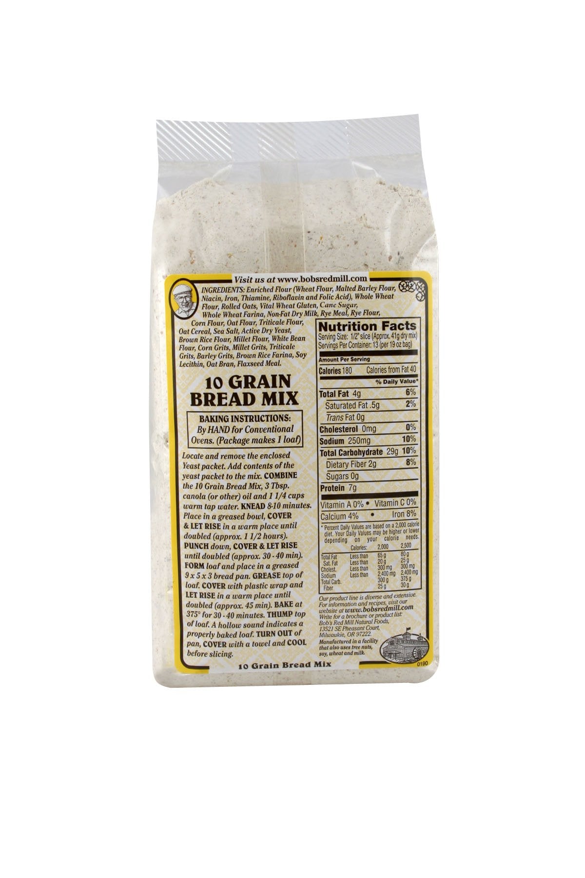 Bob's Red Mill close-up of grain and flax texture for wholesome baking