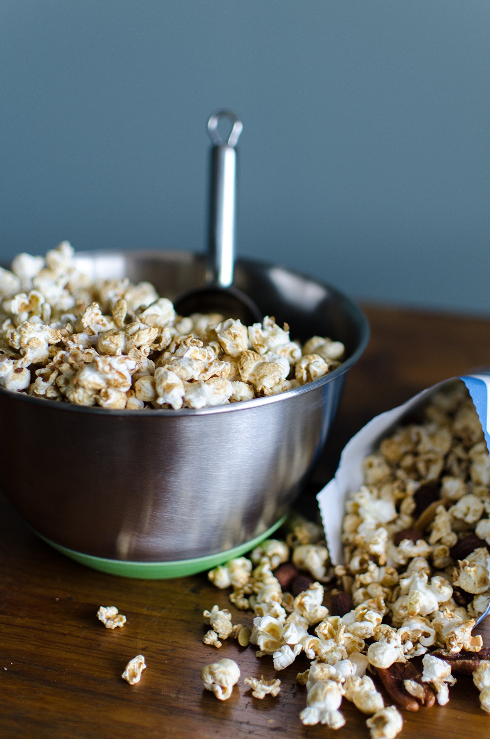 Bob's Red Mill air popper bowl of popcorn for low-fat snacking
