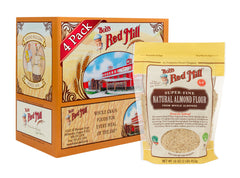Bob's Red Mill front packaging showing product info and pack of four benefit