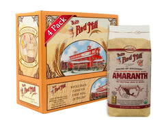 Bob's Red Mill front packaging showing organic amaranth and pantry-ready benefits